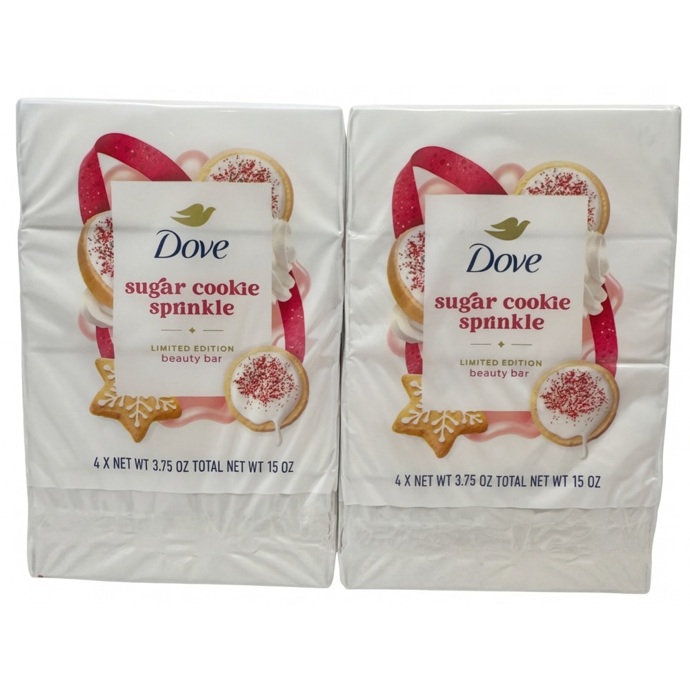 8‎ Bars Dove Limited Edition Sugar Cookie Sprinkle Beauty Bar Soap 3.75 oz.